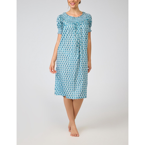 Arabella Dress or Nighty Shirred Bodice Short Sleeve