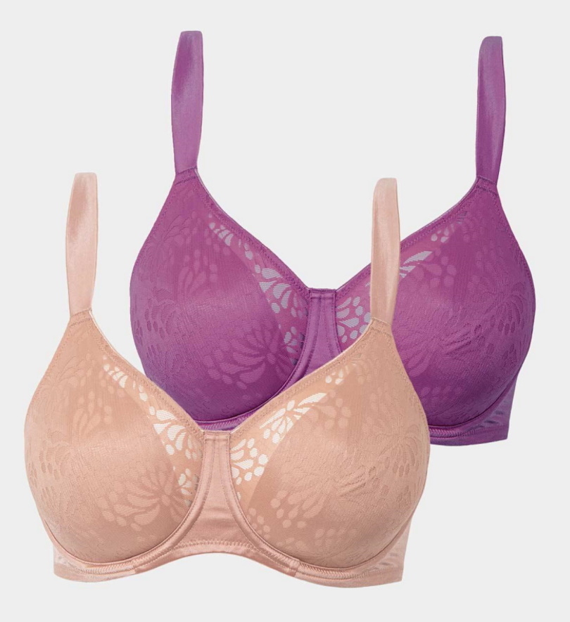 Triumph Lacy Minimiser Twin Pack Bra (Pink & Turquoise Combination) main image 0